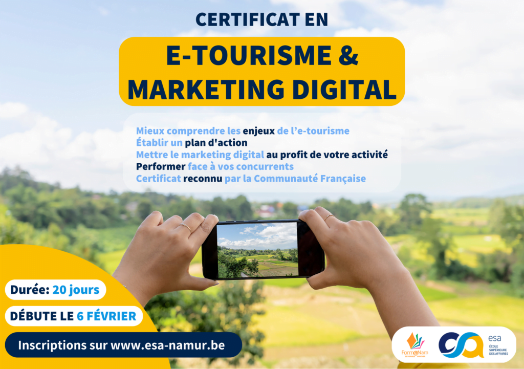 Découvrez l'e-tourisme et le marketing digital dans notre certificat reconnu par la Communauté Française !