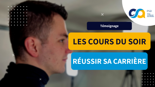 Florian 26 ans – réussir sa carrière grâce aux cours du soir à l’ESA Namur Florian, 26 ans : réussir sa carrière grâce aux cours du soir à l'ESA Namur